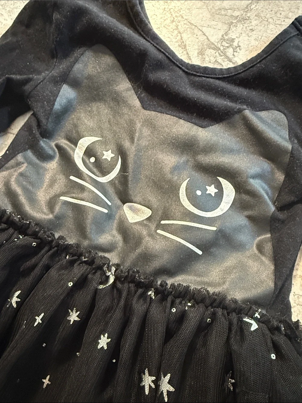 Old Navy Black Cat & Star Tulle Skirt Dress
